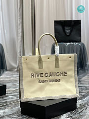 YSL Rive Gauche Tote Bag In Beige 48×36×16cm - 6