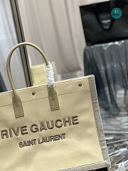 YSL Rive Gauche Tote Bag In Beige 48×36×16cm - 3
