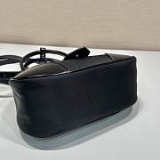 Prada Moon Re-Nylon and Leather bag In Black 22.5x16x7.5cm - 4