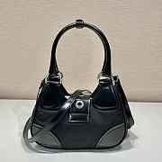 Prada Moon Re-Nylon and Leather bag In Black 22.5x16x7.5cm - 5