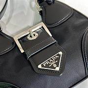 Prada Moon Re-Nylon and Leather bag In Black 22.5x16x7.5cm - 6