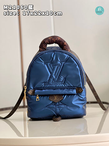 Louis Vuitton Pillow Palm Springs Navy Blue Mini Backpack 17 x 22 x 10 cm