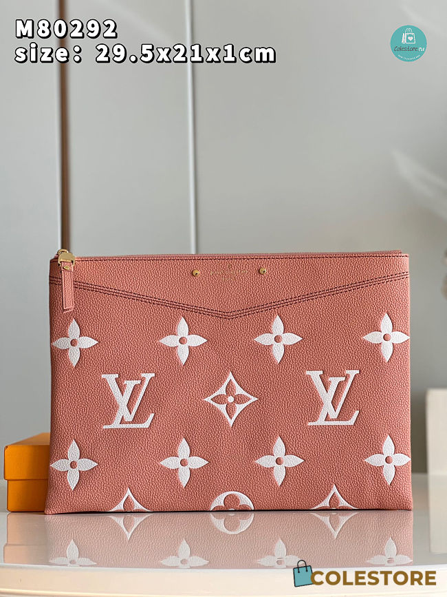 Louis Vuitton Daily Pouch Monogram Empreinte In Pink 29.5 x 21 x 1 cm - 1
