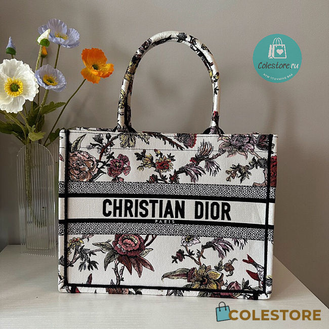 Small Christian Dior Stripes Flower Patterns Casual 26.5cm - 1