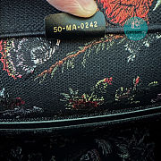 Large Dior Book Tote Black Multicolor Jardin Botanique Embroidery 42 x 35 x 18.5 cm  - 4