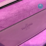 Valentino Garavani Locò Crystals Small Shoulder Bag In Pink 20x11x5 cm - 3