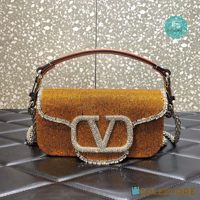 Valentino Garavani Locò Crystals Small Shoulder Bag 20x11x5 cm - 1