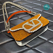 Valentino Garavani Locò Crystals Small Shoulder Bag 20x11x5 cm - 3
