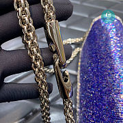 Valentino Garavani Locò Crystals Small Shoulder Bag In Lilac 20x11x5 cm - 5