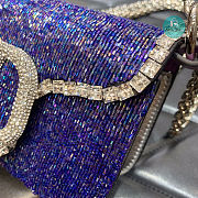 Valentino Garavani Locò Crystals Small Shoulder Bag In Lilac 20x11x5 cm - 2