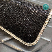 Valentino Garavani Locò Crystals Small Shoulder Bag In Black 20x11x5 cm - 4