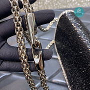 Valentino Garavani Locò Crystals Small Shoulder Bag In Black 20x11x5 cm - 3