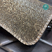 Valentino Garavani Locò Crystals Small Shoulder Bag In Grey 20x11x5 cm - 6