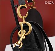 Dior Saddle With Strap Black Grained Calfskin 25.5x20x6.5cm - 2