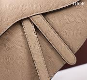 Dior Saddle With Strap Beige Grained Calfskin 25.5x20x6.5cm - 2