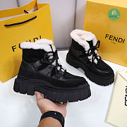 Fendi Boot Feather Neck Black - 3