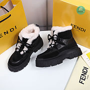 Fendi Boot Feather Neck Black - 4