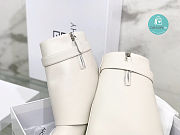 Givenchy Shark Lock Ankle Boots In Leather In White  - 2