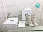 Givenchy Shark Lock Ankle Boots In Leather In White  - 3
