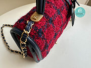 Chanel 22K Wool Tweed In Red 17x20.5x6cm - 6