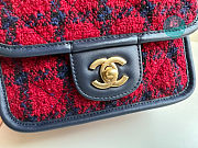 Chanel 22K Wool Tweed In Red 17x20.5x6cm - 2