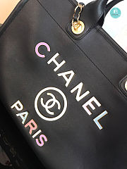 Chanel Shopping Bag Gold-tone Metal Coral Black 30x50x22Cm - 3