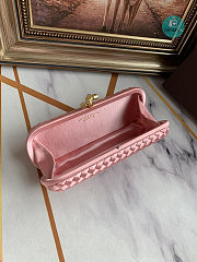 Bottega Veneta Stretch Knot Clutch In Pink 25x4x10cm - 6