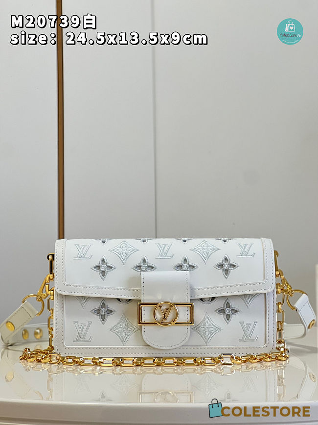 Louis Vuitton Dauphine East West Handbag White 24.5 x 13.5 x 9 cm - 1
