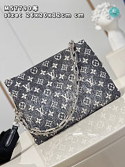 Louis Vuitton Coussin PM Bag Grey Monogram Denim 26 x 20 x 12 cm - 6