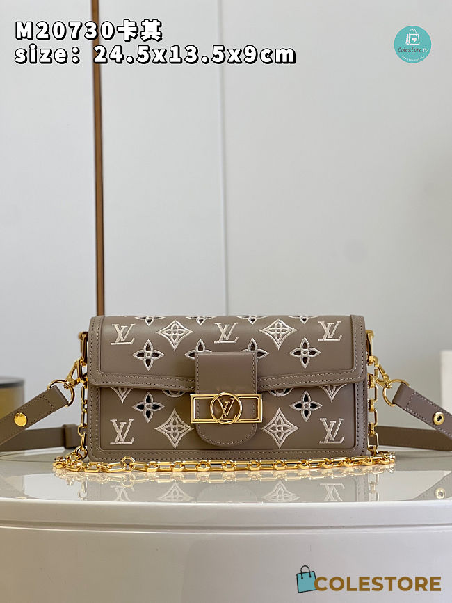Louis Vuitton Dauphine East West Handbag Brown 24.5 x 13.5 x 9 cm - 1
