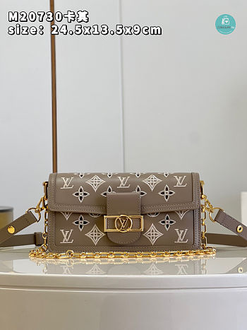Louis Vuitton Dauphine East West Handbag Brown 24.5 x 13.5 x 9 cm