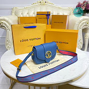 Louis Vuitton Pont 9 Soft PM Grained Calfskin Leather Blue 21 x 15 x 6.5 cm - 3