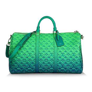 Louis Vuitton Virgil Keepall 50 Taurillon Illusion Blue/Green 50cm