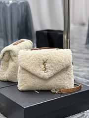 YSL LouLou Shoulder Bag Shearling Toy 25×17×9cm - 1
