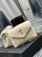 YSL LouLou Shoulder Bag Shearling Toy 25×17×9cm - 6