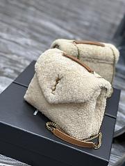 YSL LouLou Shoulder Bag Shearling Toy 25×17×9cm - 2