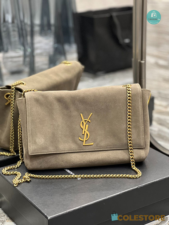 YSL Kate Medium Reversible Suede Shoulder Bag In Beige 28.5x20x6cm - 1
