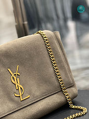 YSL Kate Medium Reversible Suede Shoulder Bag In Beige 28.5x20x6cm - 2