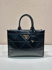 Prada Medium Leather Handbag In Black 35x27x10cm - 1