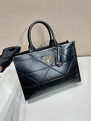 Prada Medium Leather Handbag In Black 35x27x10cm - 6