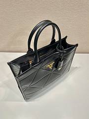 Prada Medium Leather Handbag In Black 35x27x10cm - 3