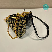 Prada Double Triangle Symbole Mini Bag Beige/Black 23x25x5cm - 4