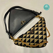 Prada Double Triangle Symbole Mini Bag Beige/Black 23x25x5cm - 2