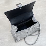 Colestore Balenciaga Hourglass XS Top Handle Bag in Rhinestones Grey 23x10x14cm - 2