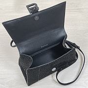 Colestore Balenciaga Hourglass XS Top Handle Bag in Rhinestones Black 23x10x14cm - 6