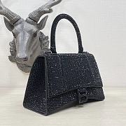 Colestore Balenciaga Hourglass XS Top Handle Bag in Rhinestones Black 23x10x14cm - 5