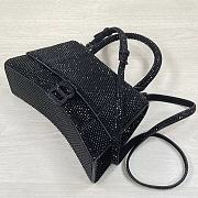 Colestore Balenciaga Hourglass XS Top Handle Bag in Rhinestones Black 23x10x14cm - 4