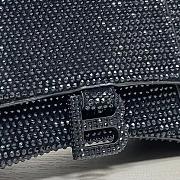 Colestore Balenciaga Hourglass XS Top Handle Bag in Rhinestones Black 23x10x14cm - 3