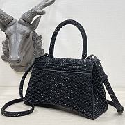 Colestore Balenciaga Hourglass XS Top Handle Bag in Rhinestones Black 23x10x14cm - 2