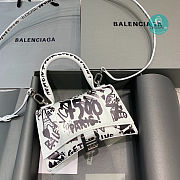 Colestore Balenciaga Hourglass XS Graffiti-Print Leather Bag 19x8x11cm - 1